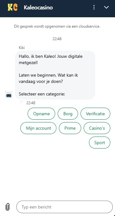 Kaleo Casino support